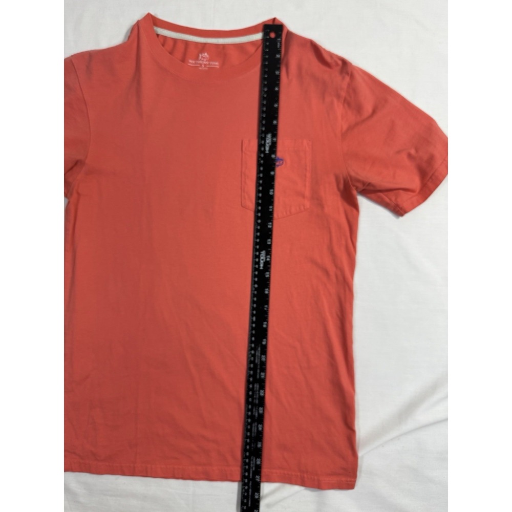 Southern Tide T-Shirt Tee Mens Small Orange Short Sleeve Crewneck Pocket Logo - Picture 4 of 5